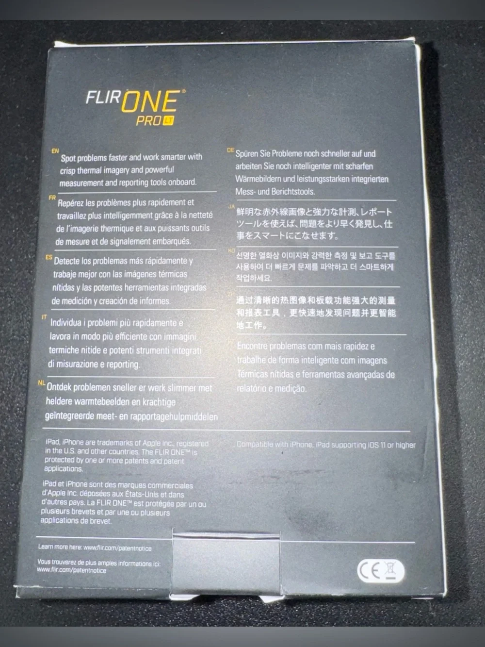 Flir One Pro Thermal Imaging Camera for iPhone/iPad - Black